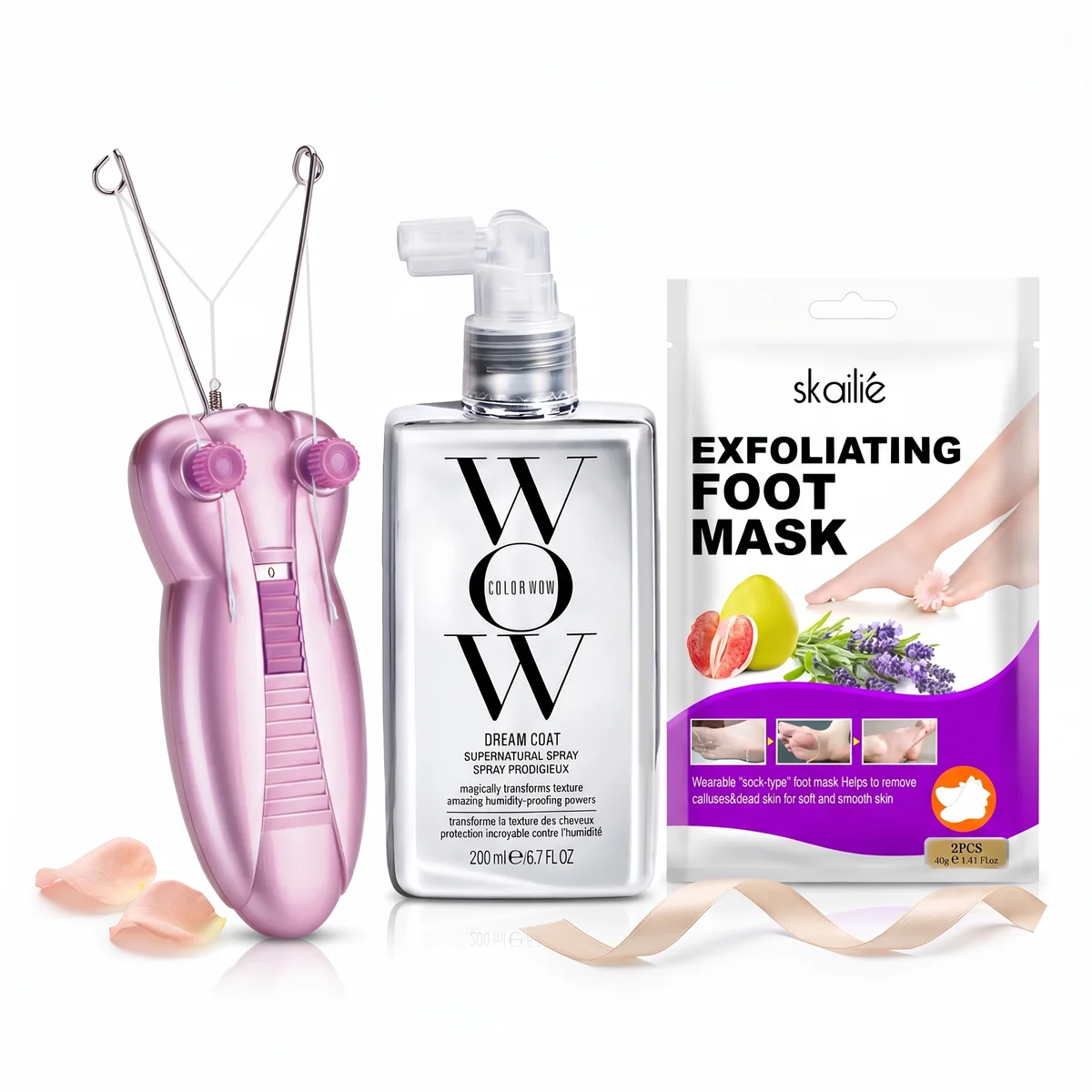 منتجات خيارك الثلاثة: خيطة وColor Wow Dream Coat وخطوة